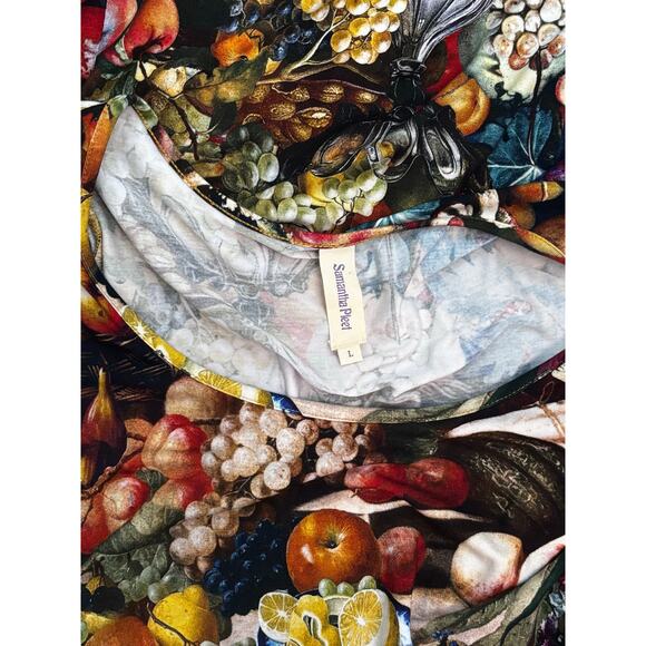 Samantha pleet Harvest print dress Aphrodite style all over photorealistic fruit - Picture 8 of 12
